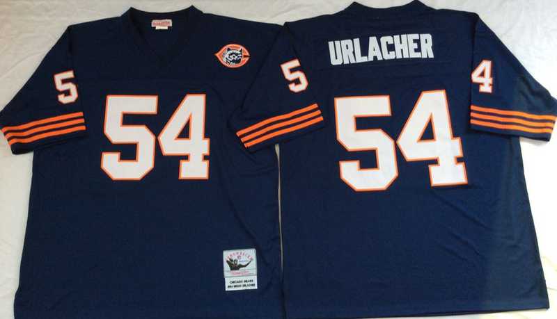 Bears 54 Brian Urlacher Navy M&N Throwback Jersey->nfl m&n throwback->NFL Jersey